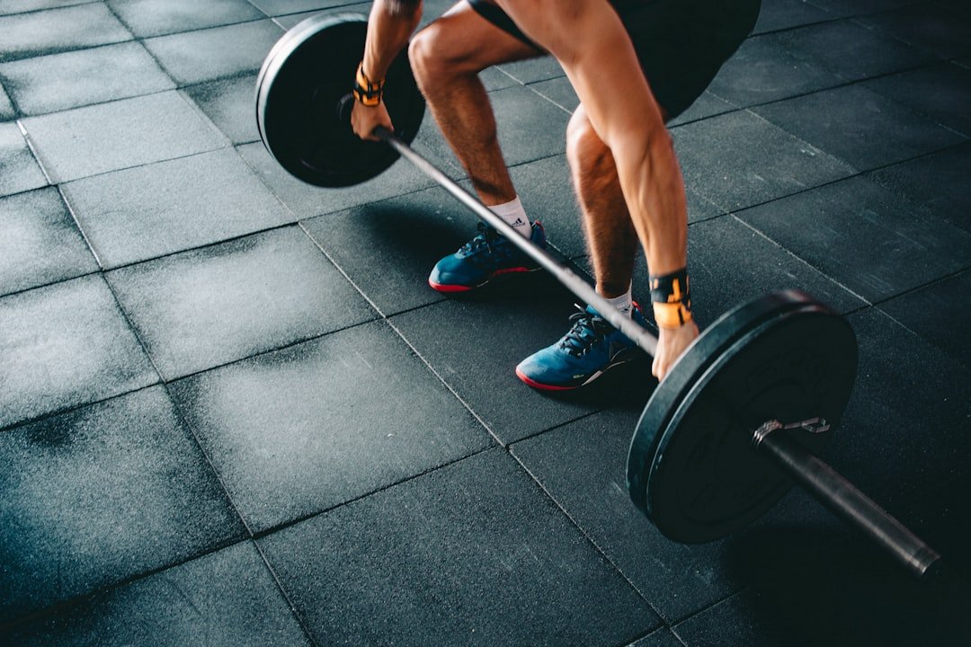 Photo Weightlifting barbell